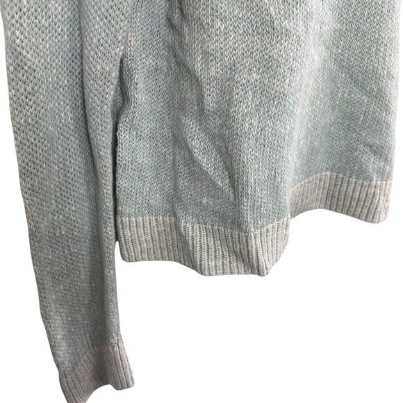Eileen Fisher Womens Organic Linen Light Blue Long Sleeve Slub Sweater sz S - Picture 2 of 16
